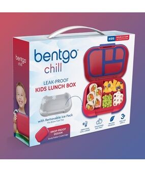 BRAND-NEW Bentgo Chill Leak-Proof Kids Lunch Box in Red and Blue